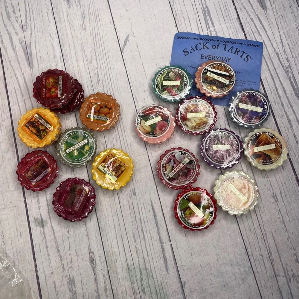 19 Yankee Candle Wax Potpourri Tarts Scented Melts Lot Assorted Variety Scents
